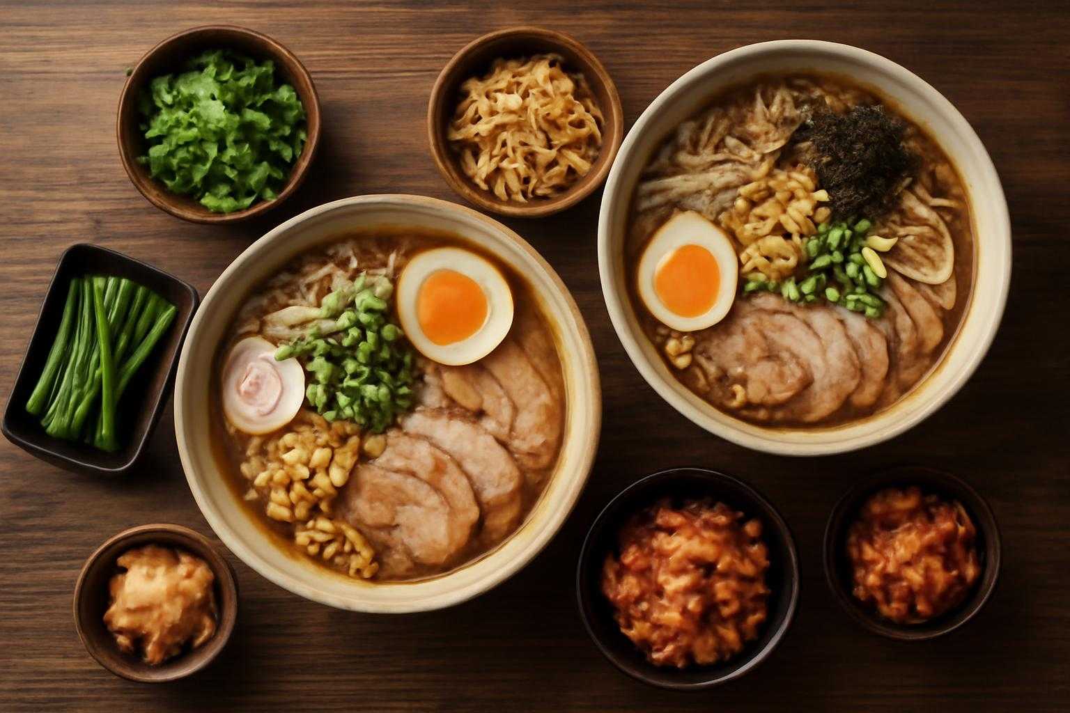 マルシンとシンシンの商品が食卓に並んでいる様子